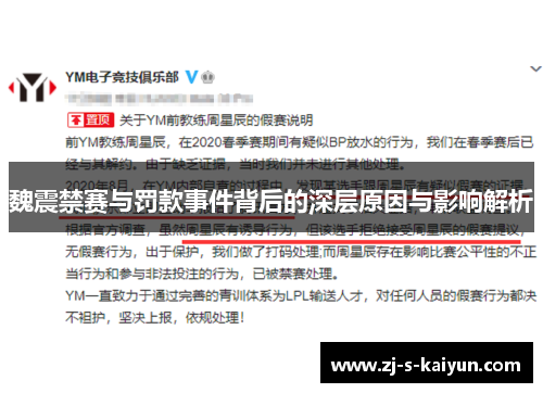 魏震禁赛与罚款事件背后的深层原因与影响解析 魏震禁赛与罚款事件背后的深层原因与影响解析