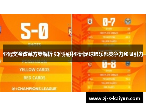 亚冠奖金改革方案解析 如何提升亚洲足球俱乐部竞争力和吸引力